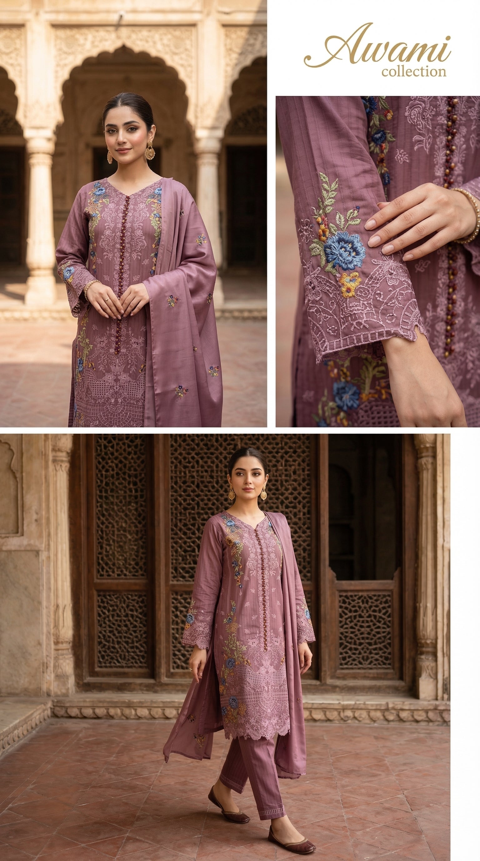 Lime Zest Embroidered Laser-Cut Ensemble